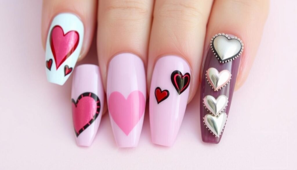 heart nail designs